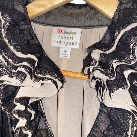 NWOT Robert Rodriguez Neiman Marcus for Target Black Ruffle Top Size M - Picture 9 of 9